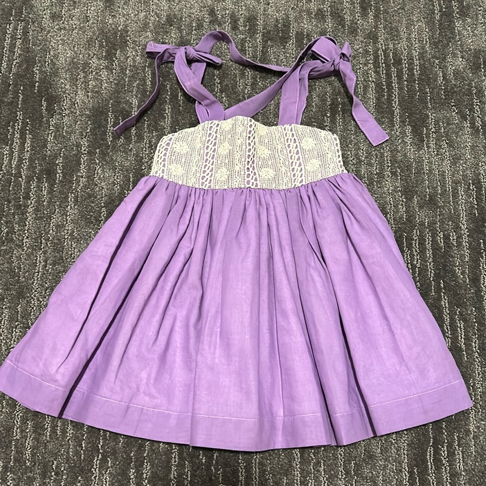 Well Dressed Wolf Purple Party Celebration Crochet Dress size 9 months NEW